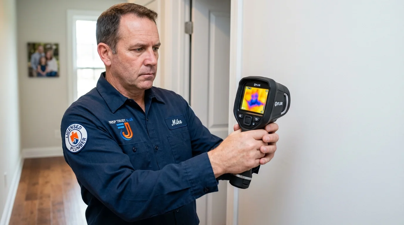 Thermal imaging leak detection by Johns Plumbing LLC in South Portland